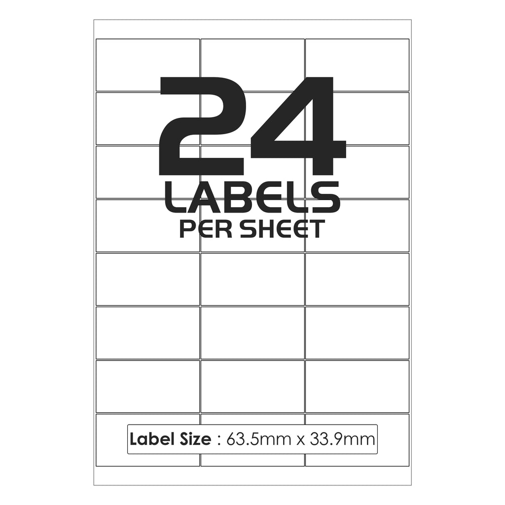 24 Labels Per Sheet